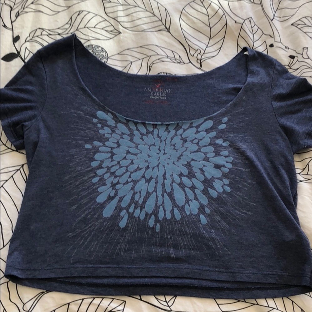 Loose Fitting Printed Crop Top